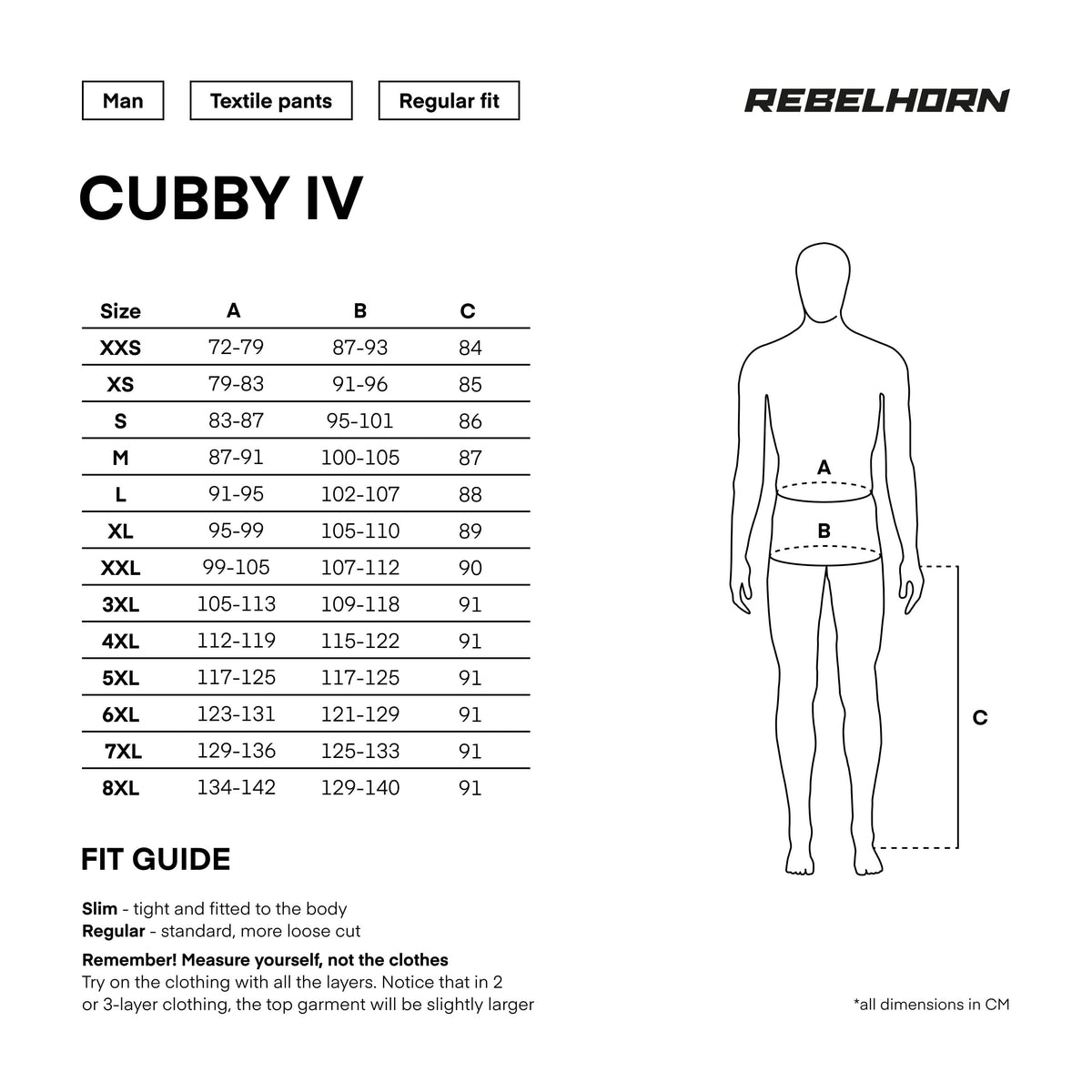 Rebelhorn Textil Mc-Byxor Cubby IV Svart /Grå /Flu