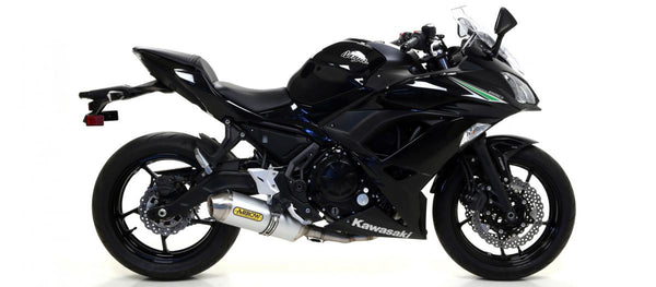 KAWASAKI Z 650 17 HOMOL.ALUMINIUM RACE TECH SILENCER WITH CARBON END CAP FOR ARROW COLLECTORS