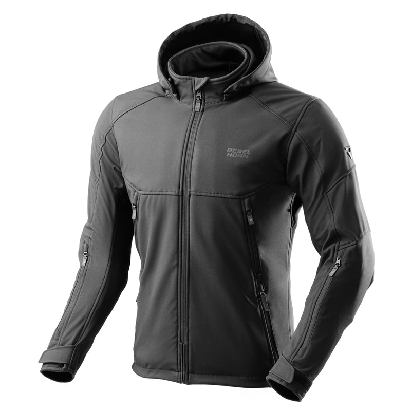 Rebelhorn Softshell Mc-Jacka Slash Svart