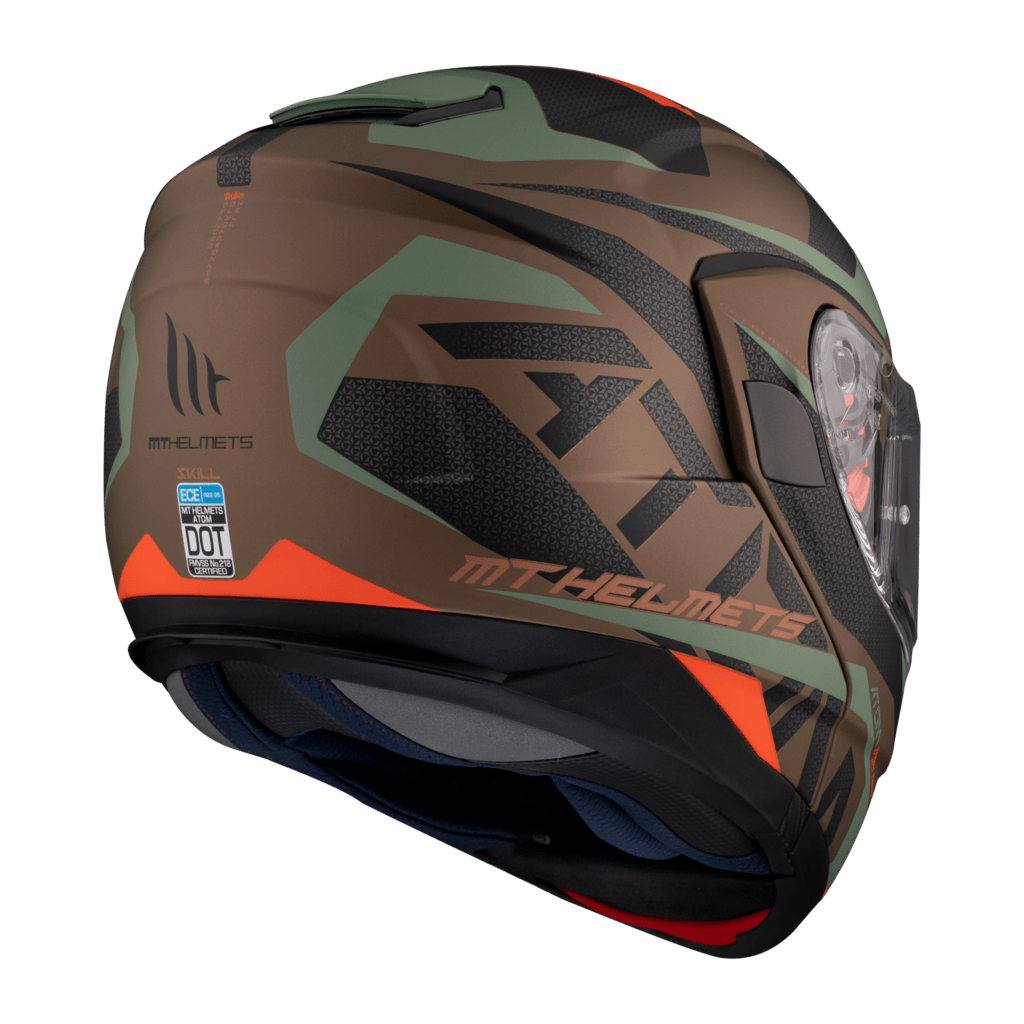 MT Helmet's openable MC helmet atom Camo Gold