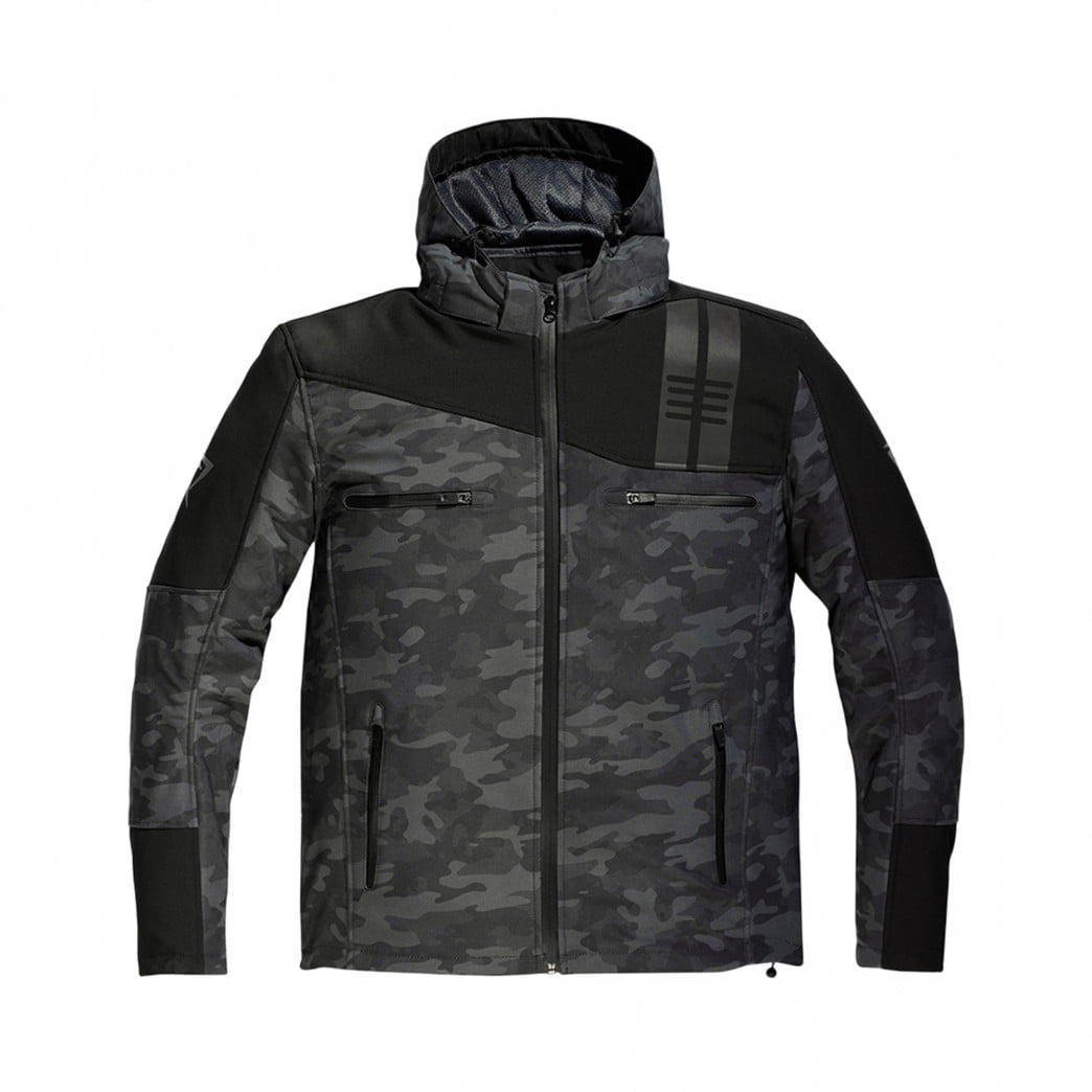 Difi Softshell Mc-Jacka Jamie Svart /Camo