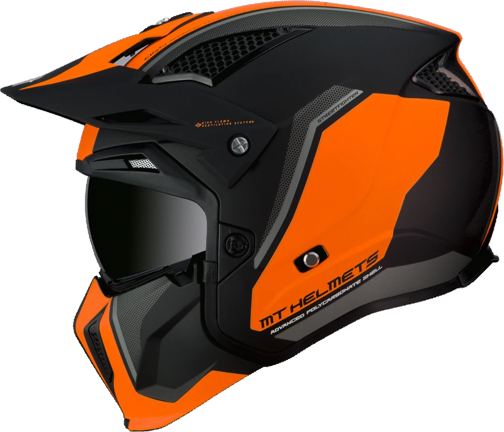 MT Helmets Öppen Mc-Hjälm Streetfighter Twin Orange