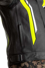 Rst mc-leather jacket axis black /flu