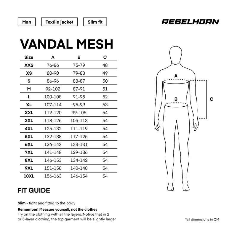 Rebelhorn Textil Mc-Jacka Vandal Mesh Svart