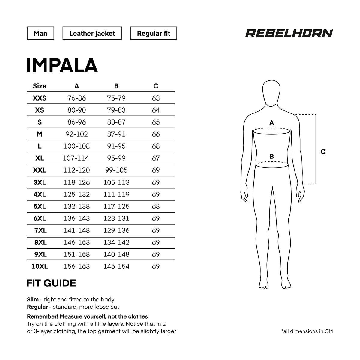 Rebelhorn Skinn Mc-Jacka Impala Brun