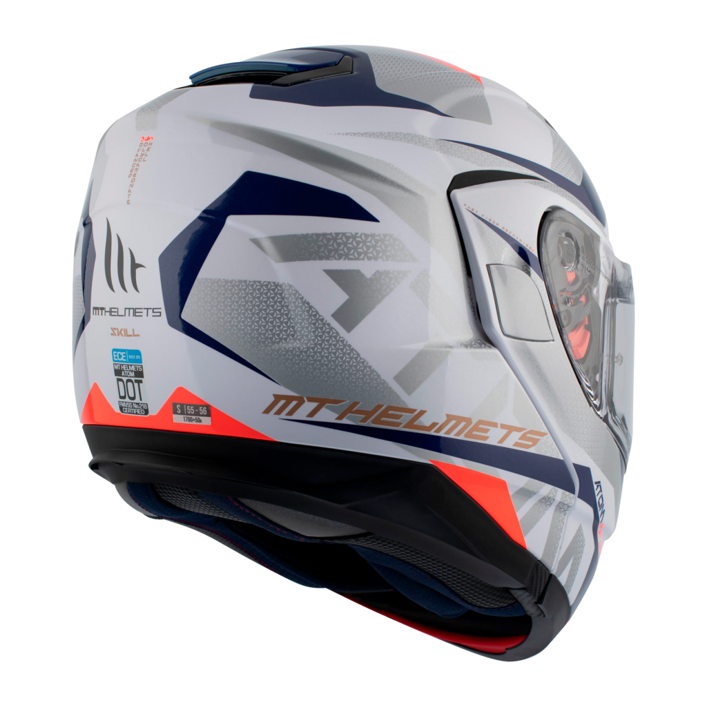 MT Helmets Öppningsbar Mc-Hjälm Atom Pearl White