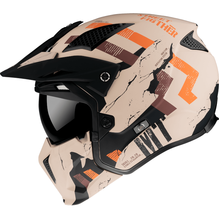 MT Helmets Öppen Mc-Hjälm Streetfighter A14 Matt Orange