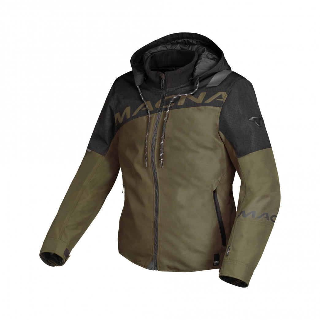 Macna Dam Textil Mc-Jacka Racoon Svart /Olive