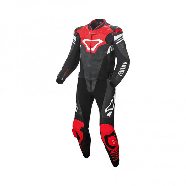 Macna Mc-Skinnställ 2-delat Tracktix Svart /Röd