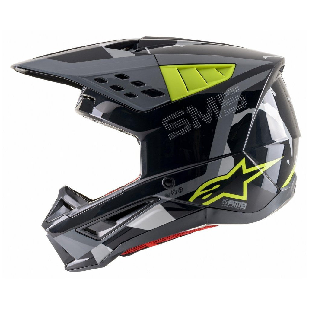 Alpinestars Cross Mc-Hjälm S-M5 Rover Svart /Grå /Gulfluo