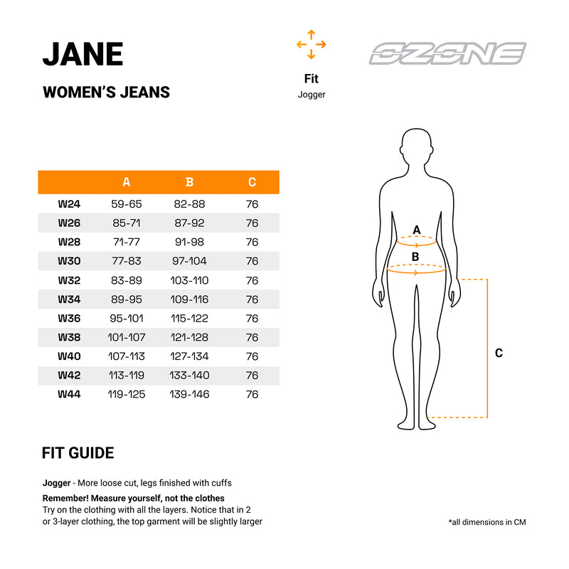 Ozone Dam Kevlar Mc-Jeans Jane Svart