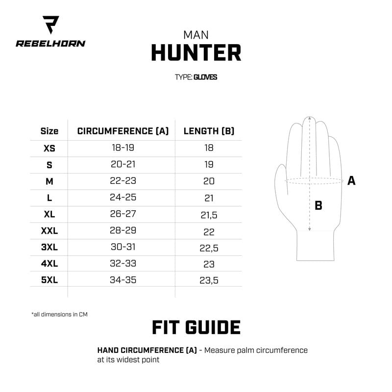 Rebelhorn Mc-Handskar Hunter Svart /Brun